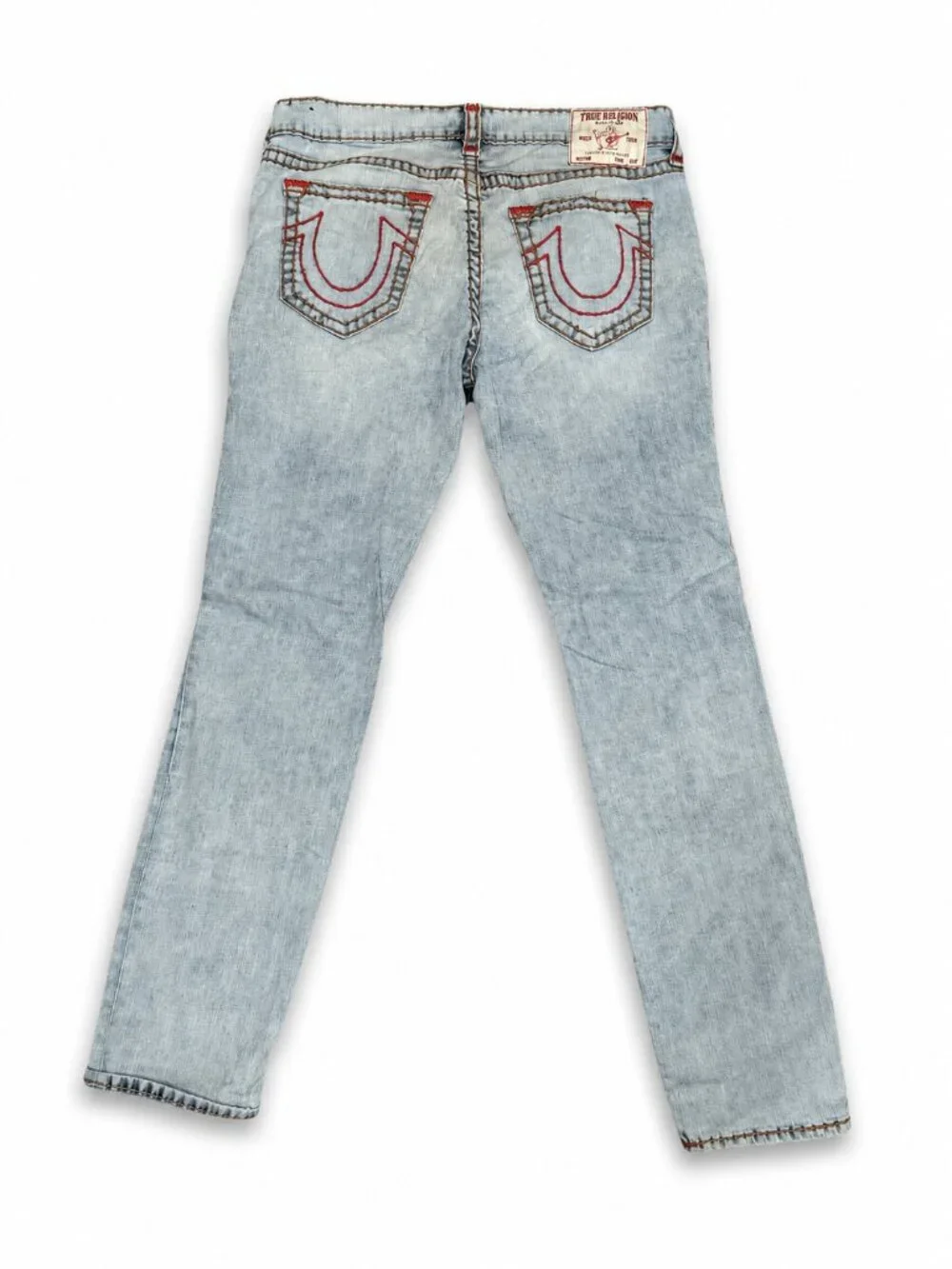 True Religion Jeans Rocco Relaxed Skinny Men's Size 36x32 Light Wash Blue